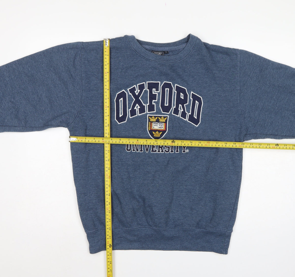 Oxford University Women’s Blue L Pullover Graphic Logo Sweatshirt