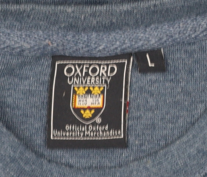Oxford University Women’s Blue L Pullover Graphic Logo Sweatshirt