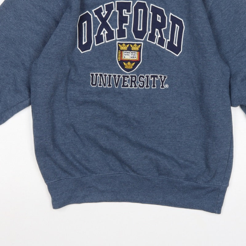 Oxford University Women’s Blue L Pullover Graphic Logo Sweatshirt