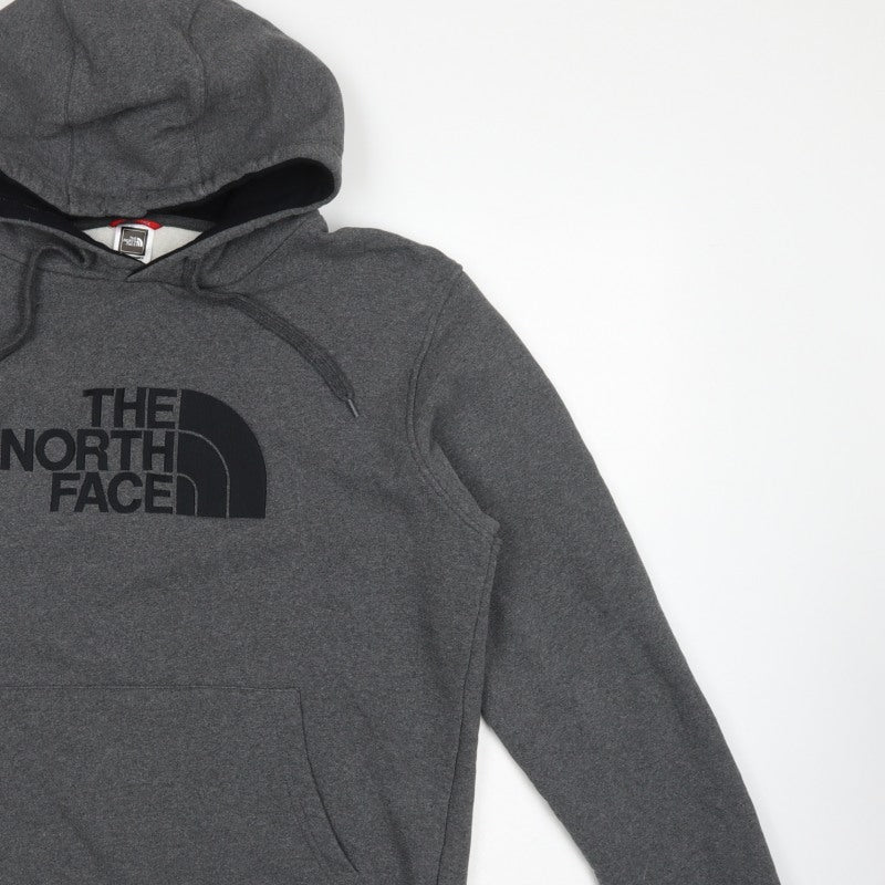 The North Face Men’s Grey L Pullover Hoodie Logo Fleece Pockets