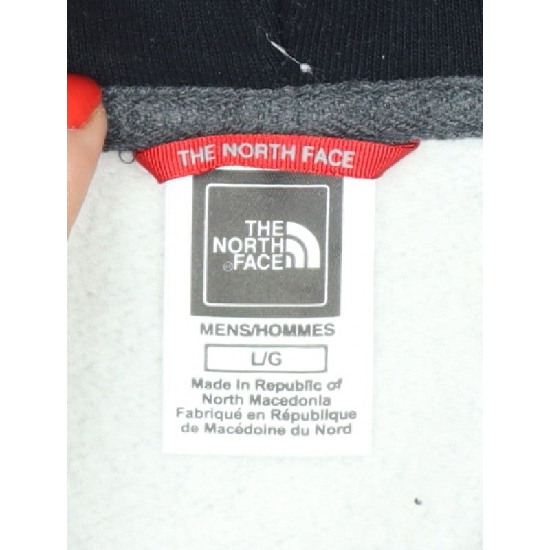 The North Face Men’s Grey L Pullover Hoodie Logo Fleece Pockets