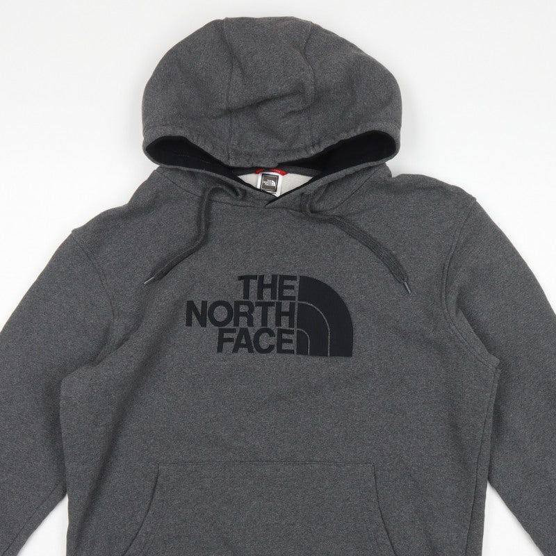The North Face Men’s Grey L Pullover Hoodie Logo Fleece Pockets