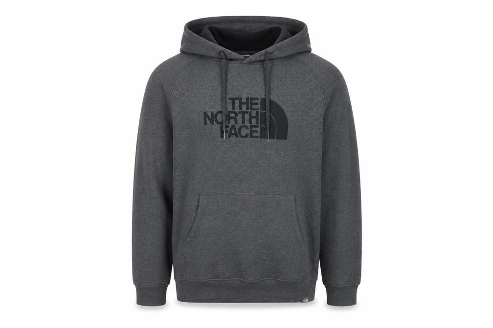 The North Face Men’s Grey L Pullover Hoodie Logo Fleece Pockets