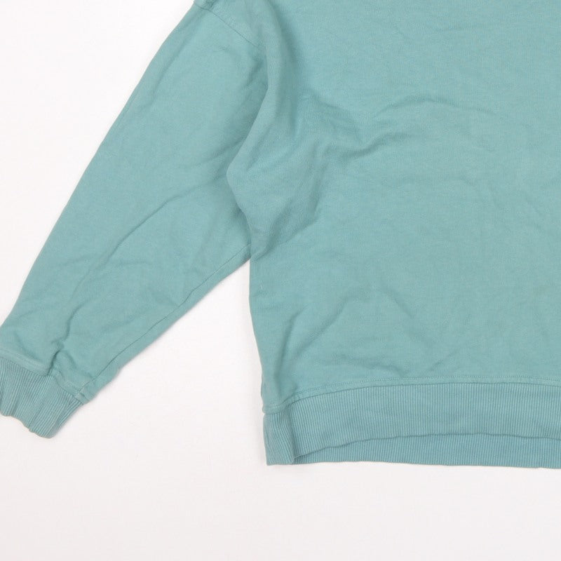 Betty & Co Women Green UK 12 Logo Crew Neck Pullover Sweatshirt