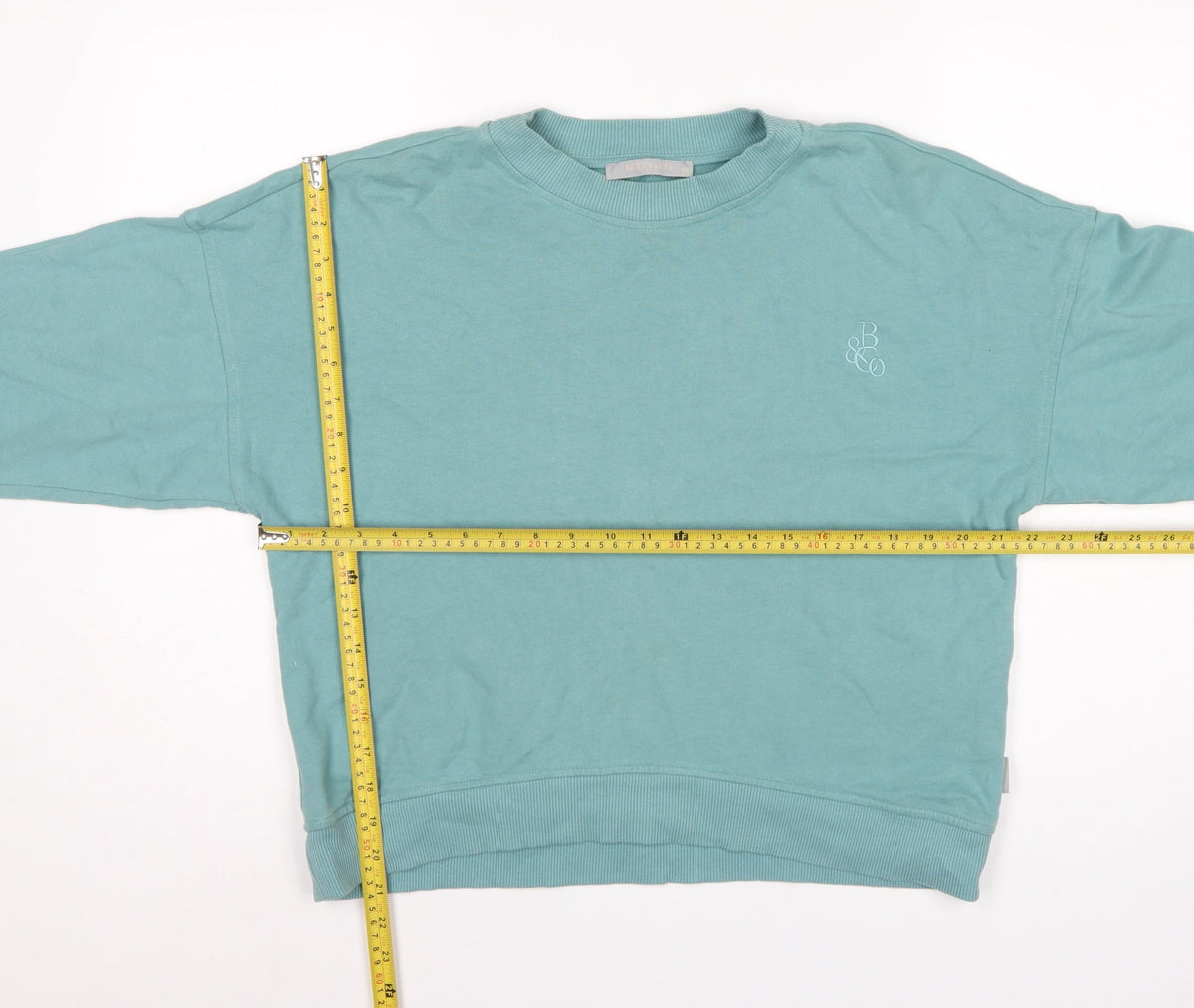 Betty & Co Women Green UK 12 Logo Crew Neck Pullover Sweatshirt