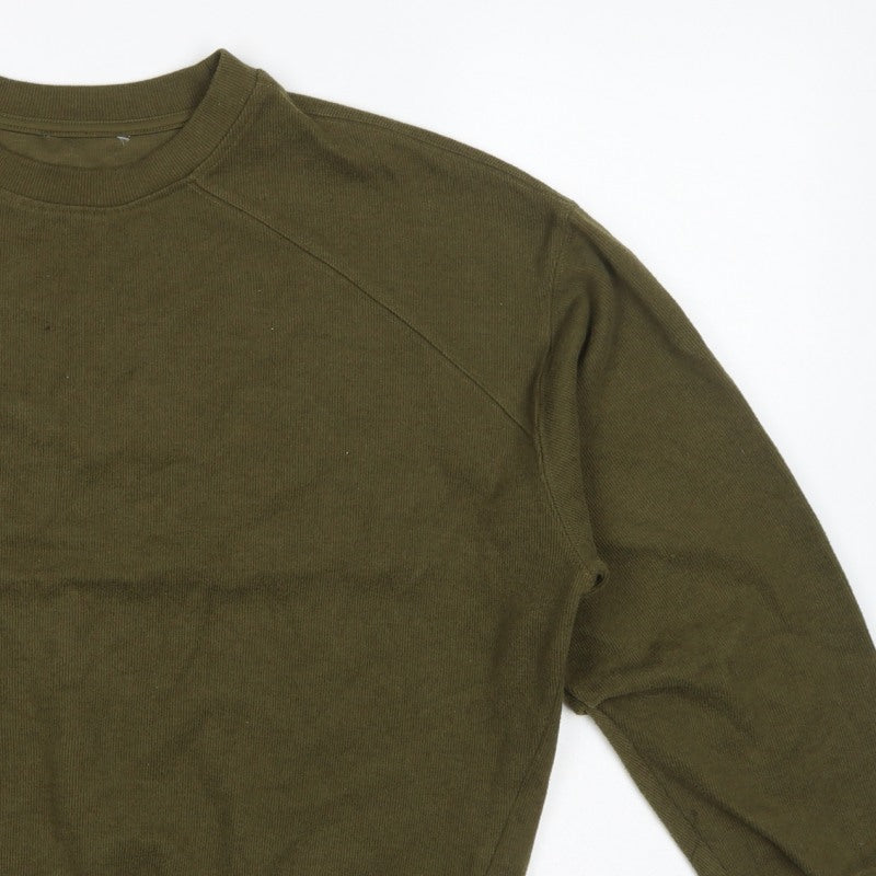 Next Women’s Green L Petite Ribbed Velour Raglan Sweatshirt