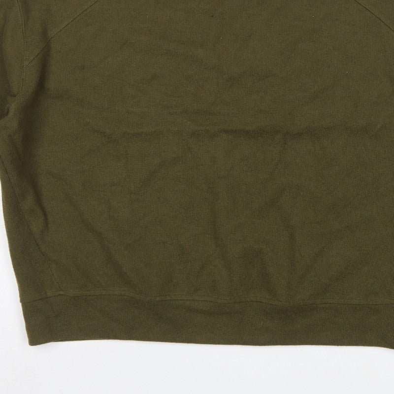 Next Women’s Green L Petite Ribbed Velour Raglan Sweatshirt