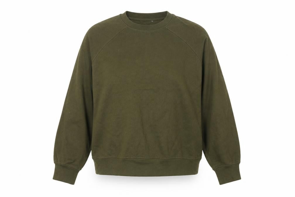 Next Women’s Green L Petite Ribbed Velour Raglan Sweatshirt