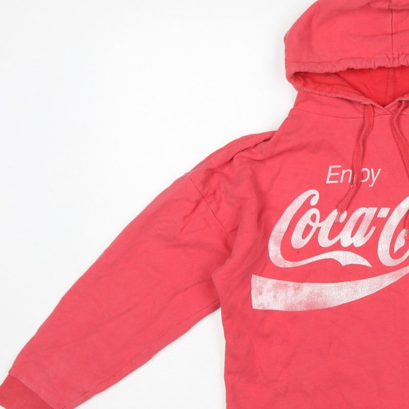 Coca-Cola Women’s Red Size 10 Pullover Hoodie Logo Graphic