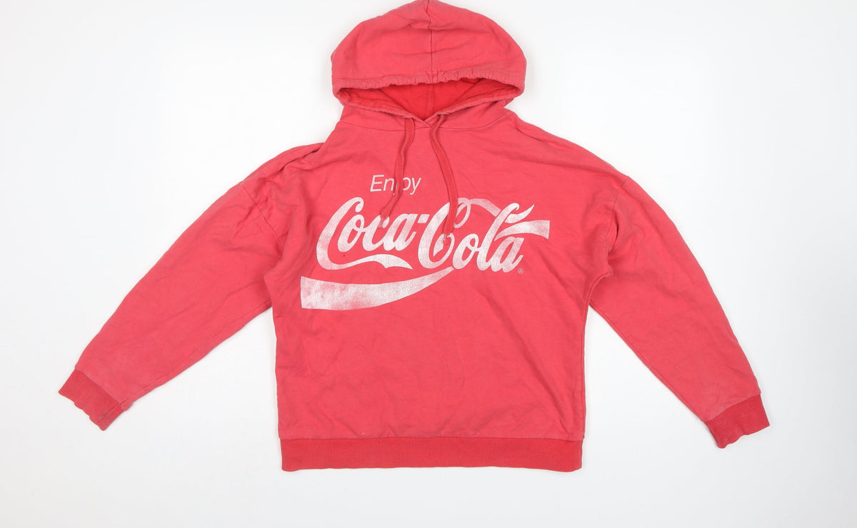 Coca-Cola Women’s Red Size 10 Pullover Hoodie Logo Graphic