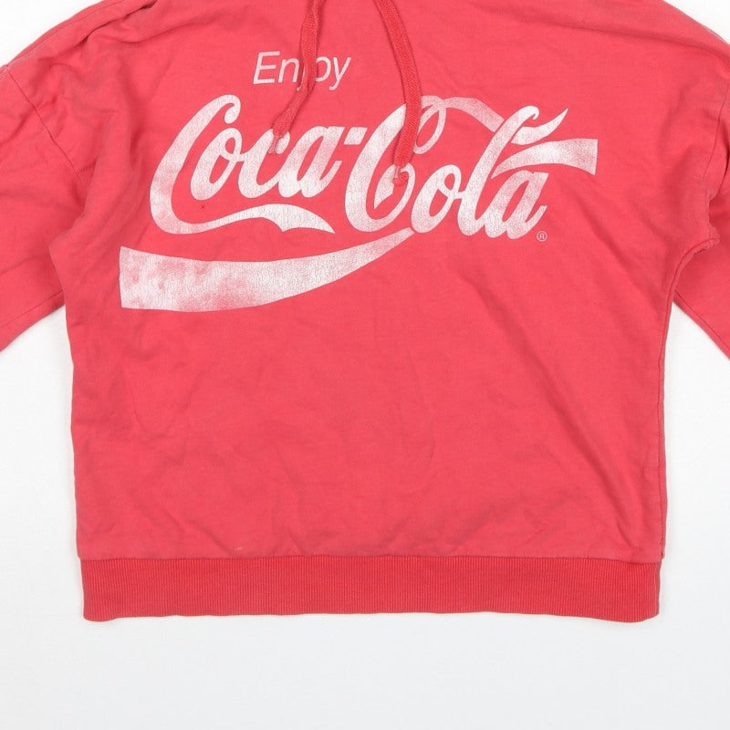 Coca-Cola Women’s Red Size 10 Pullover Hoodie Logo Graphic