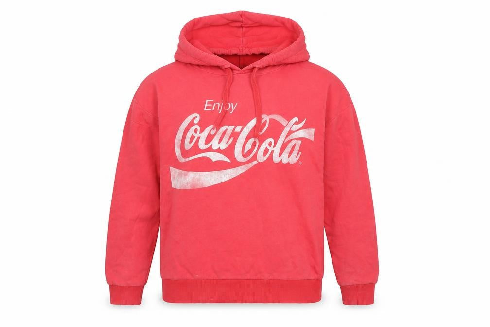 Coca-Cola Women’s Red Size 10 Pullover Hoodie Logo Graphic
