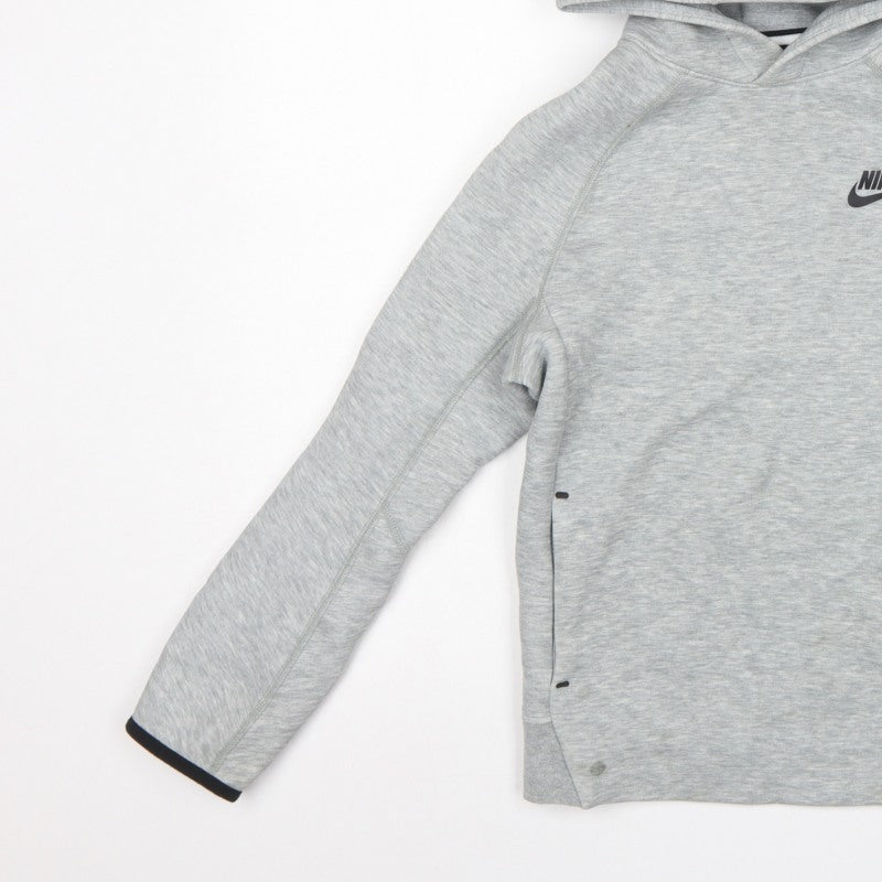 Nike Boys Grey M 137-147cm Pullover Hooded Fleece Logo Hoodie