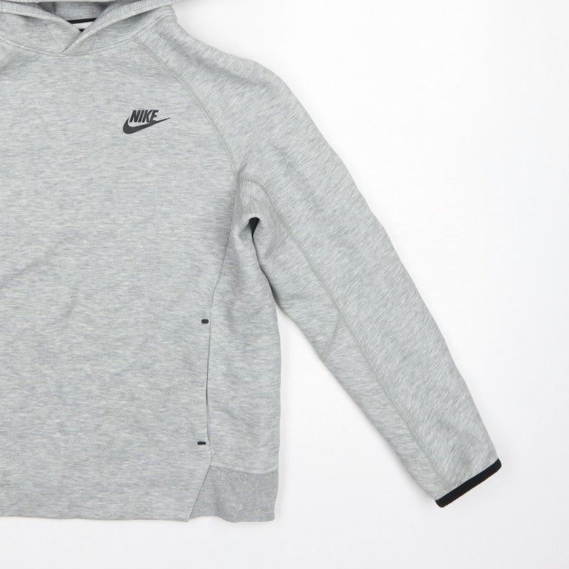 Nike Boys Grey M 137-147cm Pullover Hooded Fleece Logo Hoodie