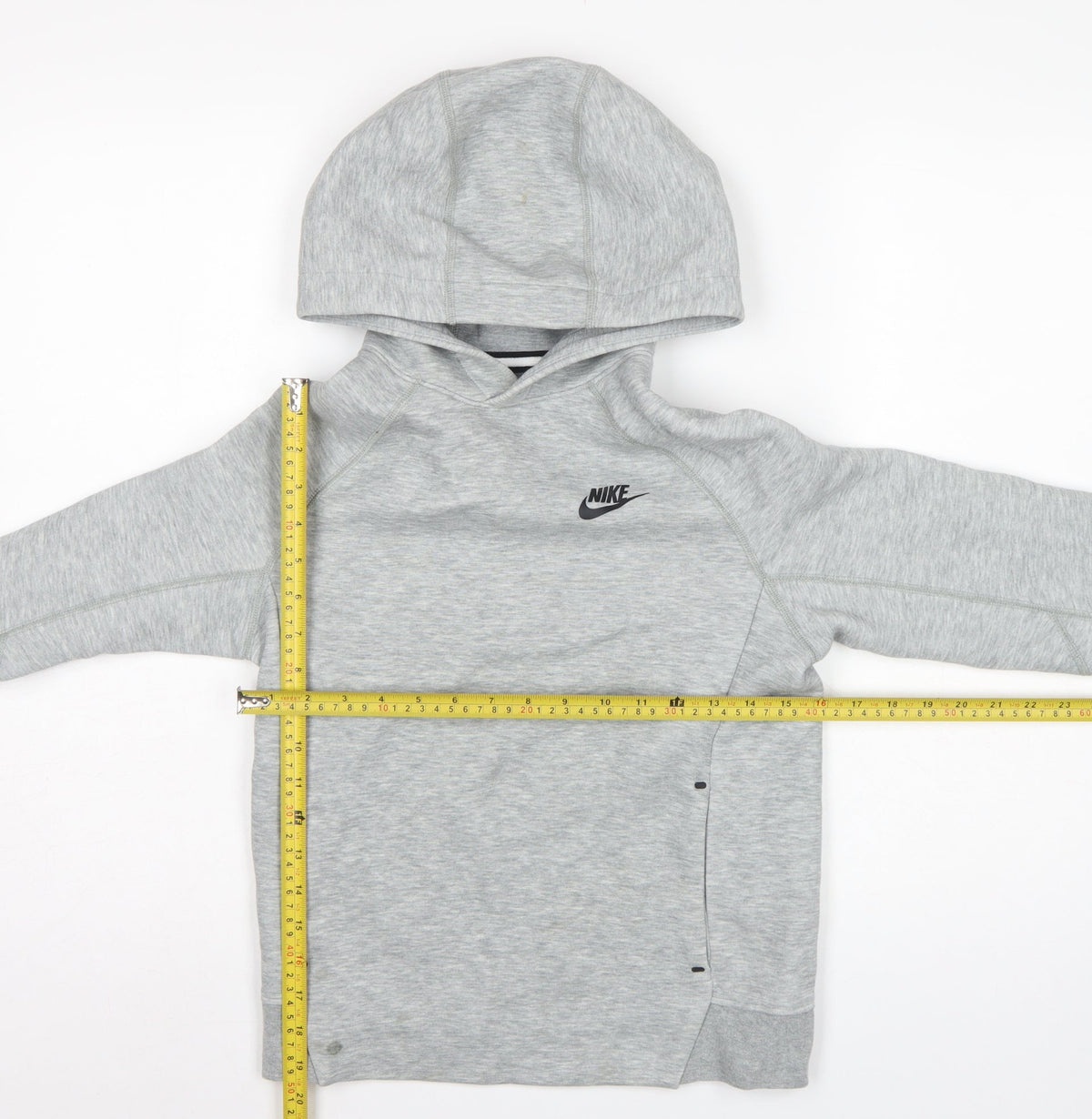 Nike Boys Grey M 137-147cm Pullover Hooded Fleece Logo Hoodie