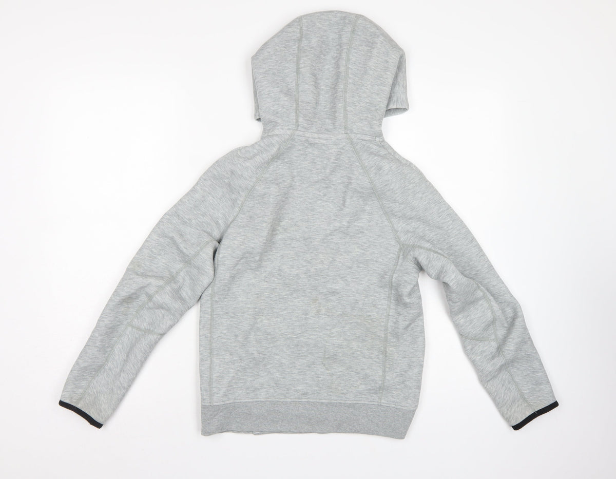 Nike Boys Grey M 137-147cm Pullover Hooded Fleece Logo Hoodie