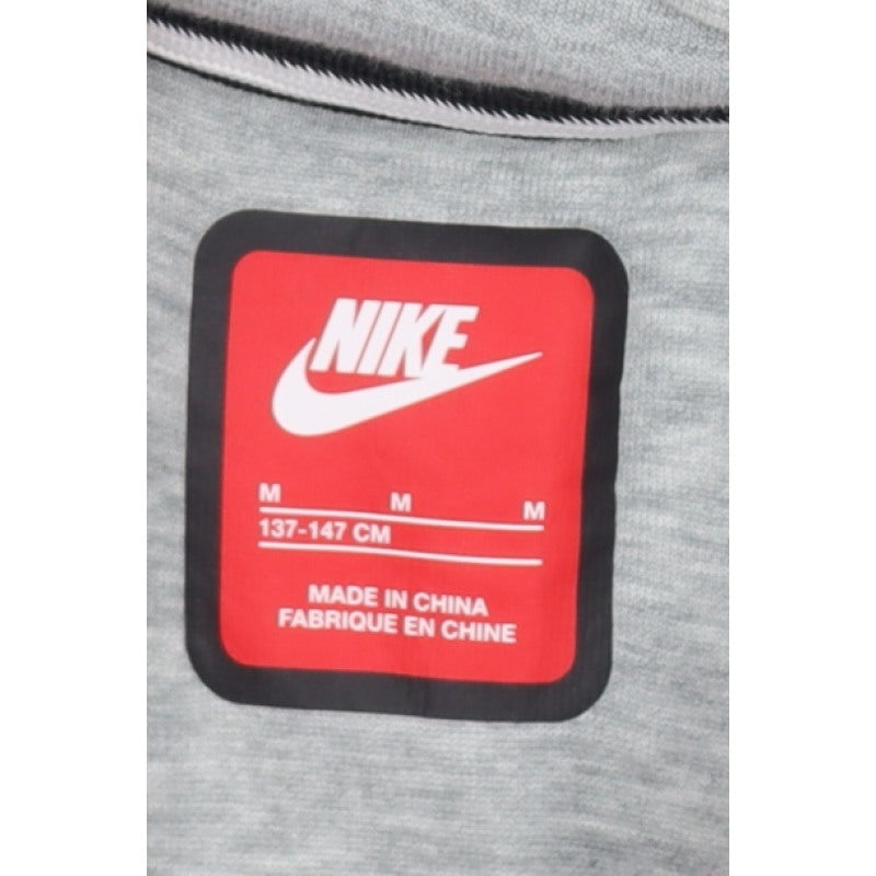 Nike Boys Grey M 137-147cm Pullover Hooded Fleece Logo Hoodie