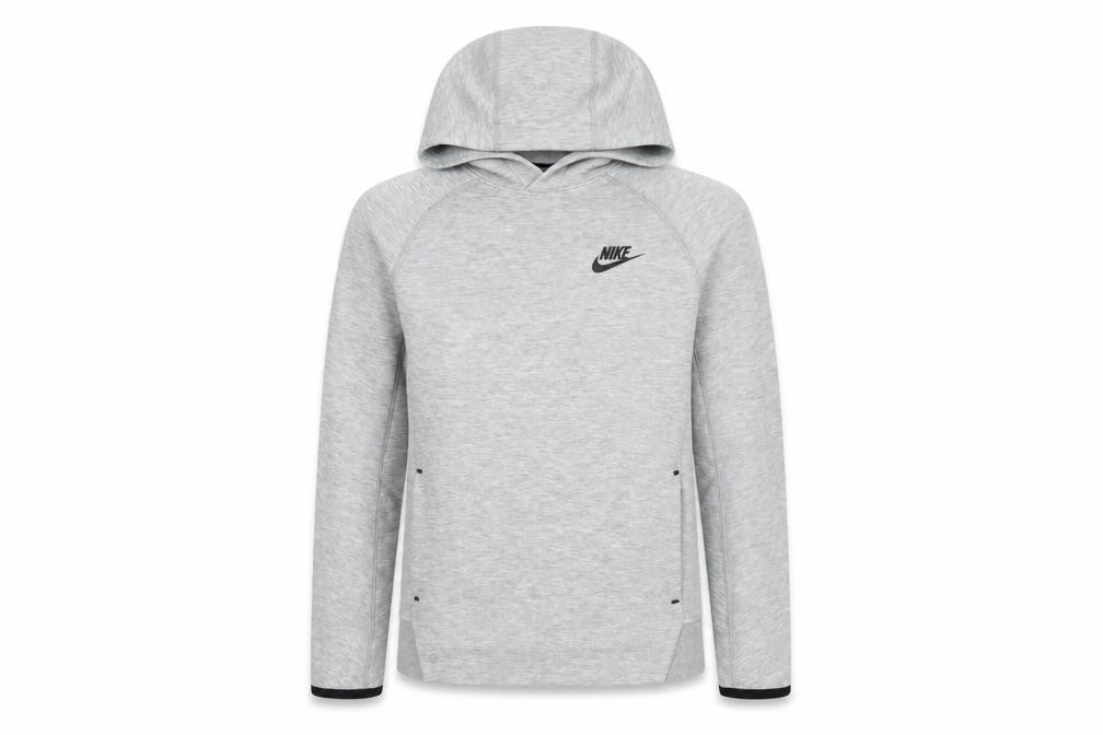 Nike Boys Grey M 137-147cm Pullover Hooded Fleece Logo Hoodie