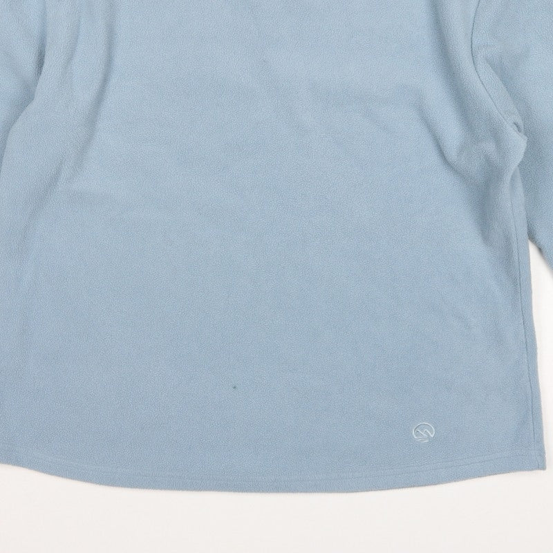 Hawkshead Snow Men's Blue L Mock Neck Stretch Fleece Pullover Sweatshirt