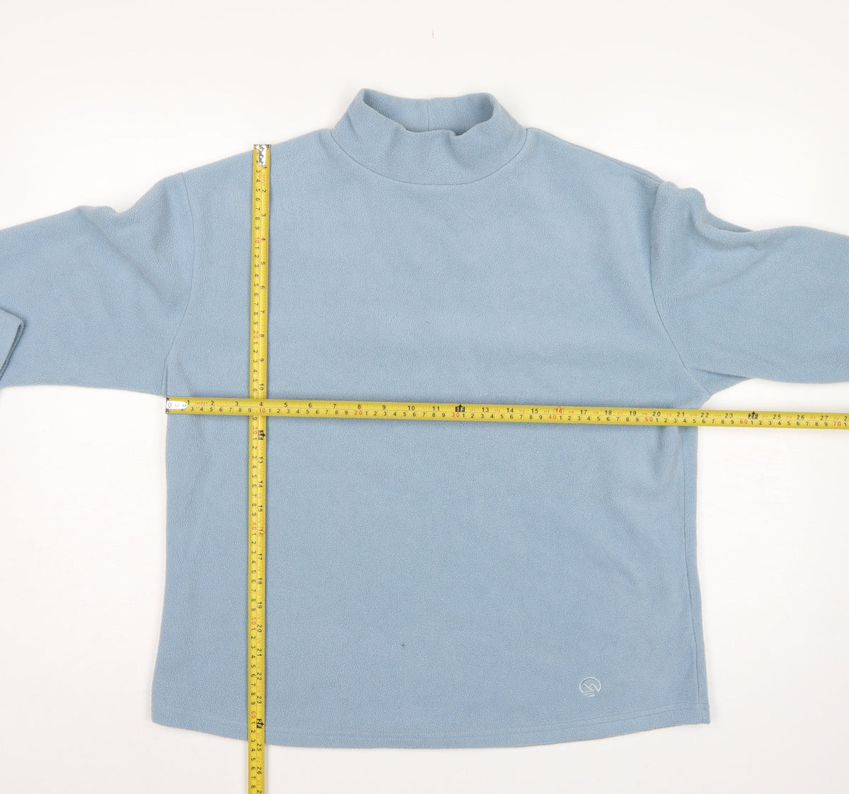 Hawkshead Snow Men's Blue L Mock Neck Stretch Fleece Pullover Sweatshirt