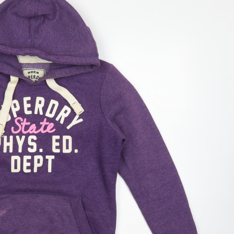 Superdry Teens Purple M Pullover Hooded Graphic Logo Hoodie