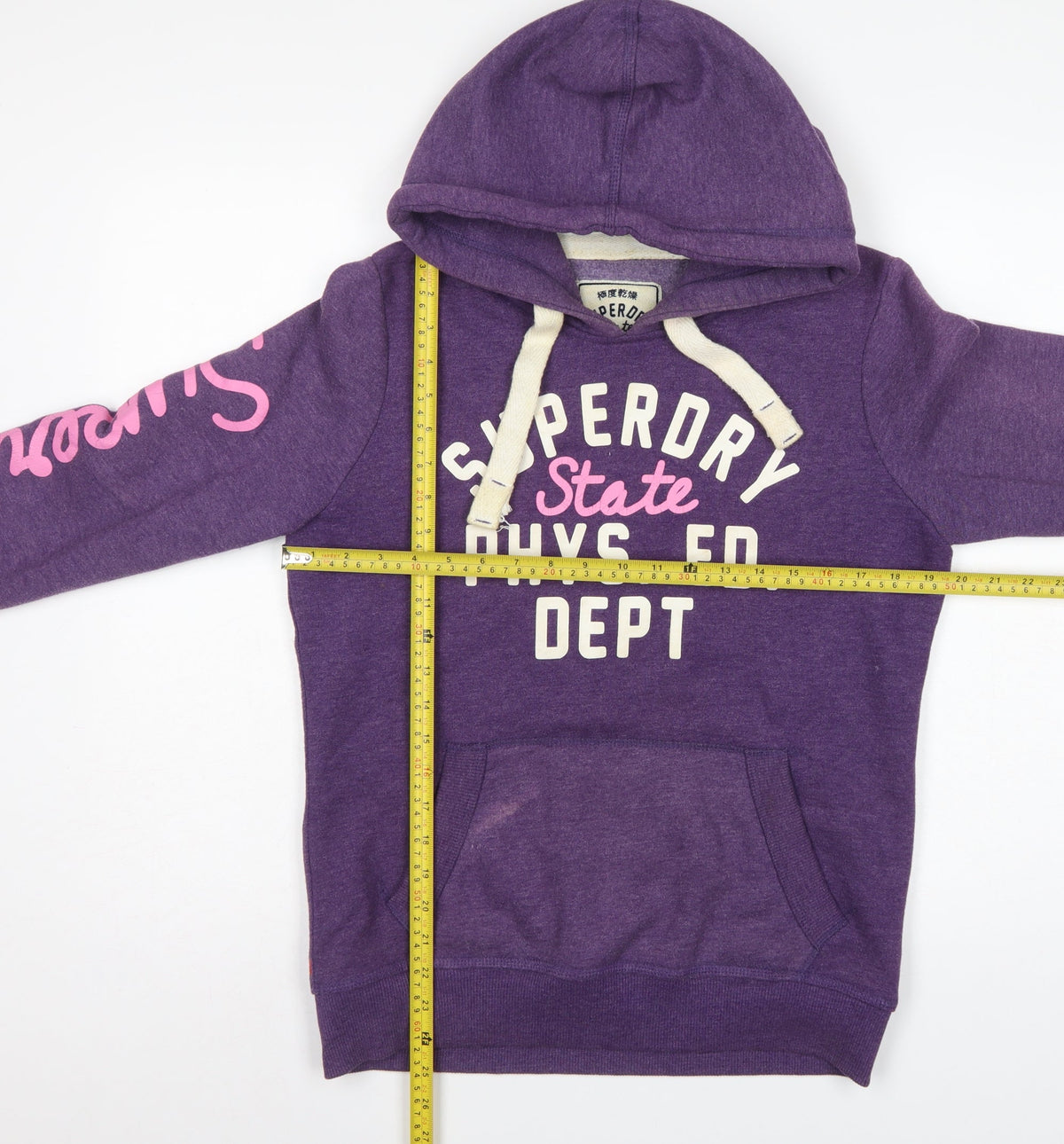 Superdry Teens Purple M Pullover Hooded Graphic Logo Hoodie