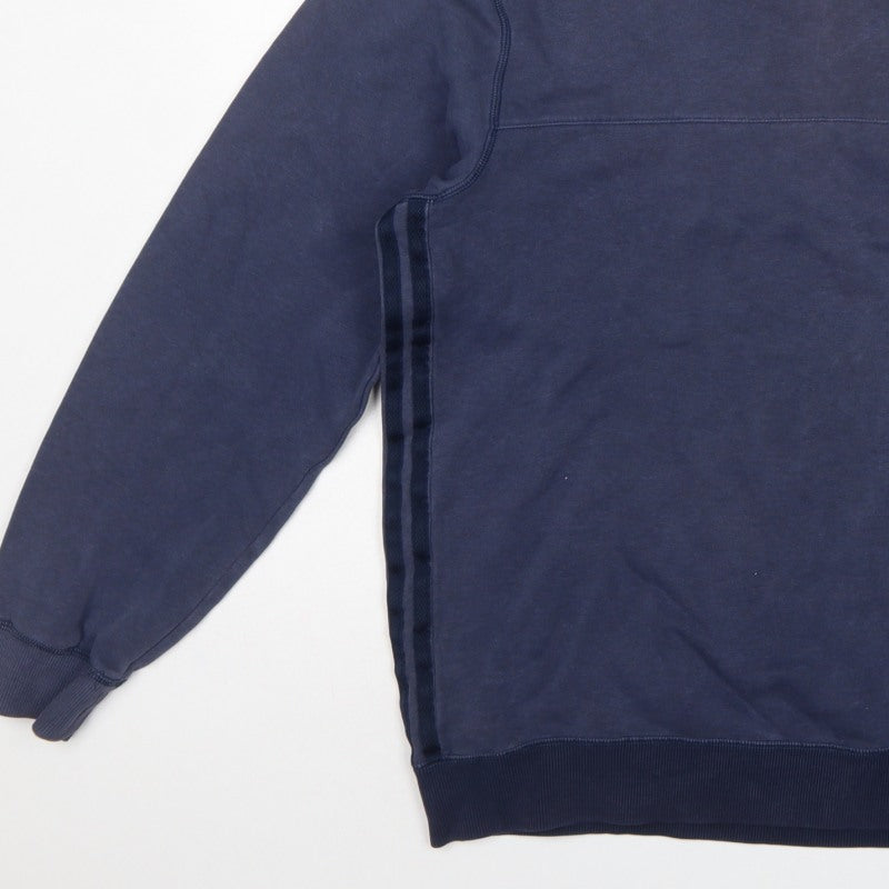 Adidas Originals Men’s Navy L Pullover Crew Neck Logo Sweatshirt