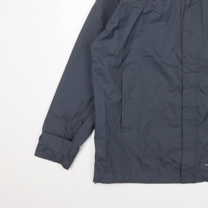 Outdoorscene Men’s Grey M Technical Outdoor Rain Jacket Full Zip