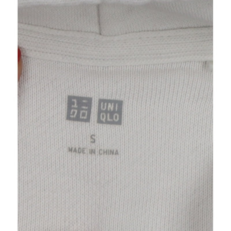 Uniqlo Women White S Pullover Hoodie Cotton Hooded Drawstring Pockets