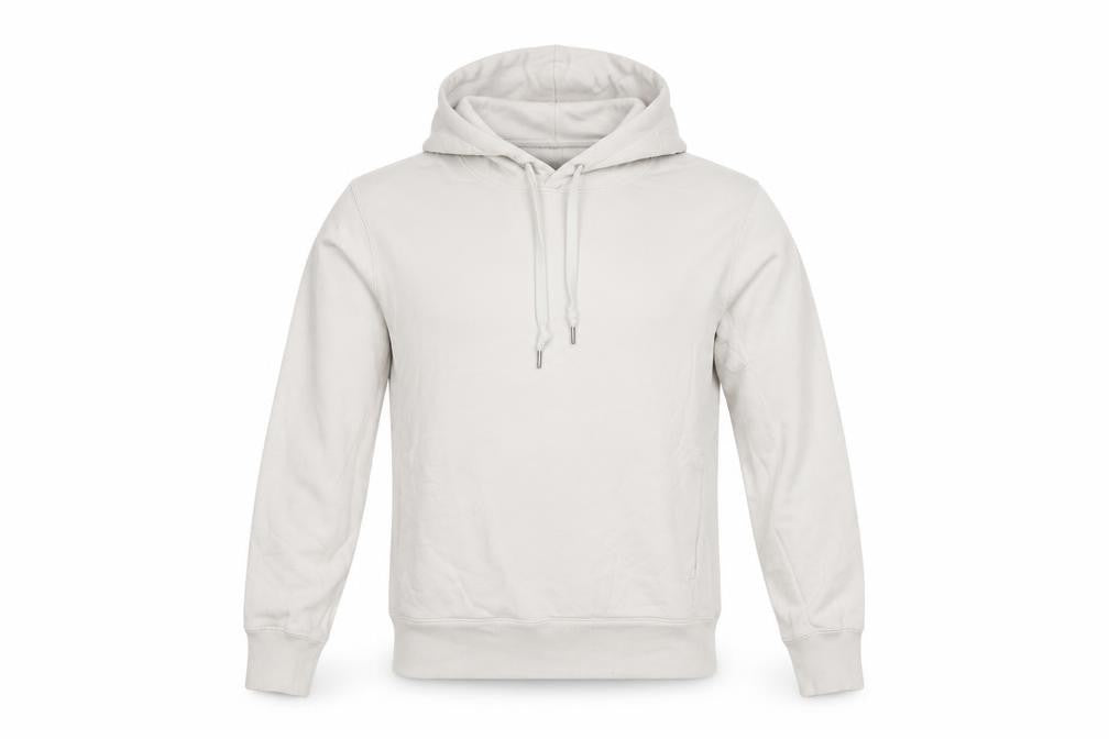 Uniqlo Women White S Pullover Hoodie Cotton Hooded Drawstring Pockets