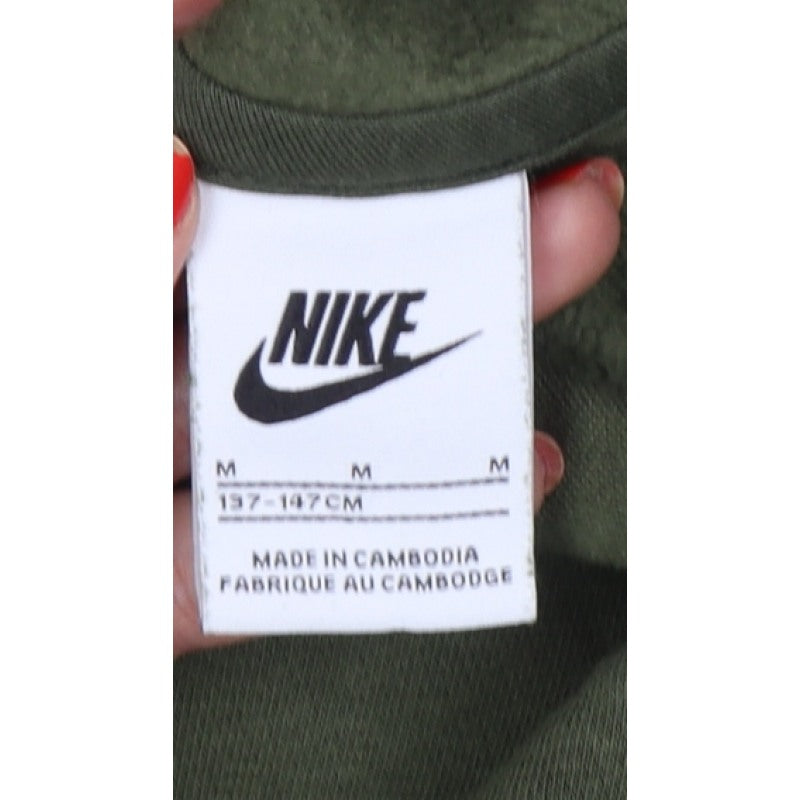 Nike Boys Green M 10-11 Years Pullover Hoodie Logo Pocket