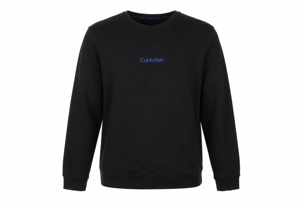Calvin Klein Men’s Black XL Crew Neck Logo Pullover Sweatshirt