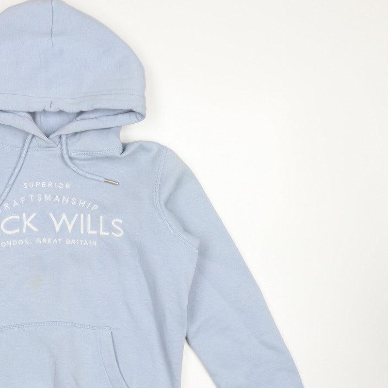 Jack Wills Women Blue UK 6 Pullover Hoodie Logo Fleece