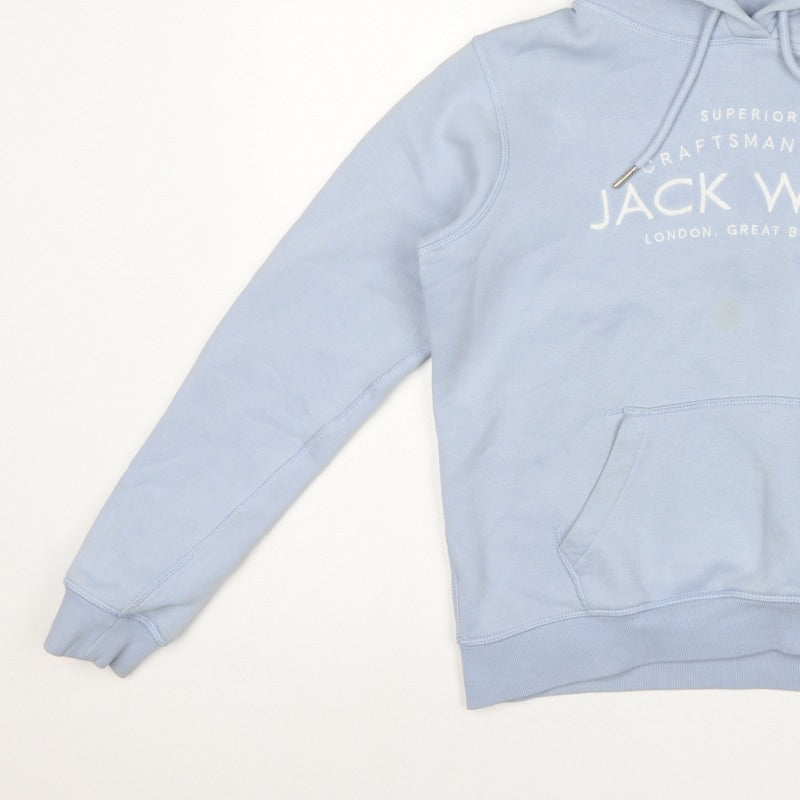 Jack Wills Women Blue UK 6 Pullover Hoodie Logo Fleece