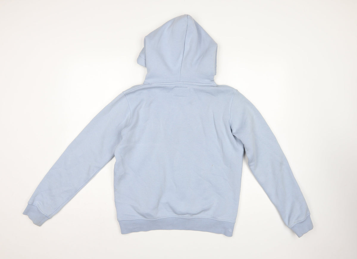 Jack Wills Women Blue UK 6 Pullover Hoodie Logo Fleece