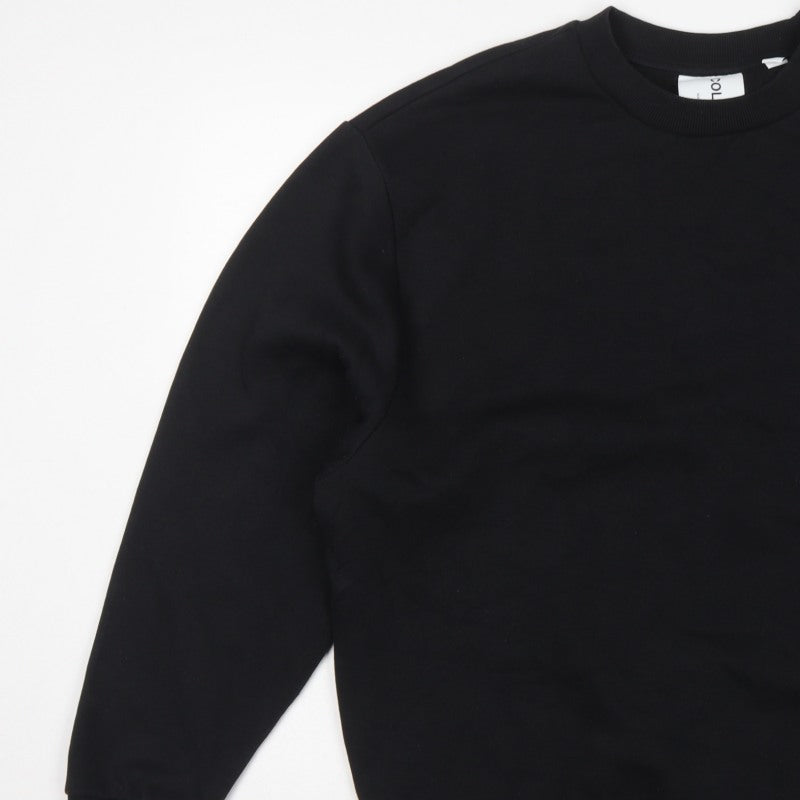 COLLUSION Men’s Black L Logo Crew Neck Pullover Sweatshirt