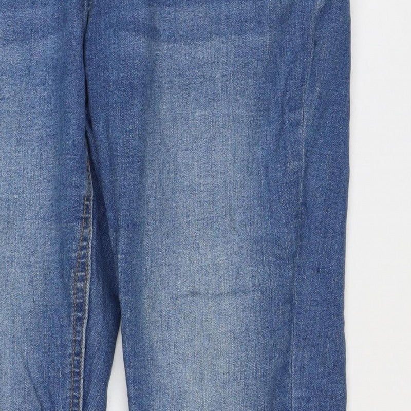 Denim Co. Women’s Blue UK 10 Distressed Skinny Mid Rise Jeans