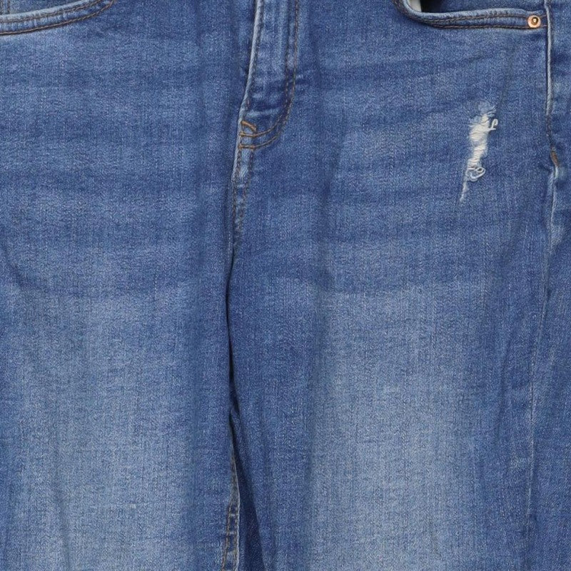 Denim Co. Women’s Blue UK 10 Distressed Skinny Mid Rise Jeans