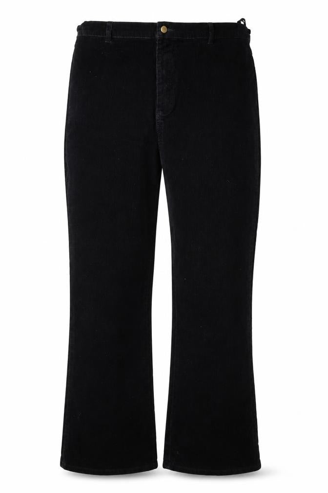 Dorothy Perkins Women Black UK 14 Corduroy Bootcut Stretch Trousers
