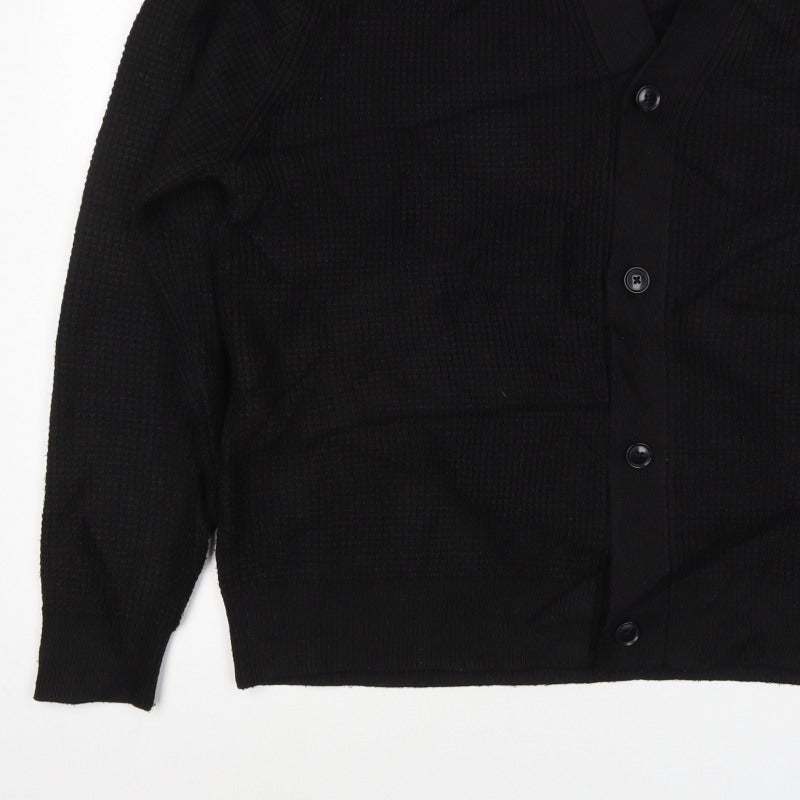 Marks and Spencer Women’s Black L Shawl Collar Waffle Knit Cardigan