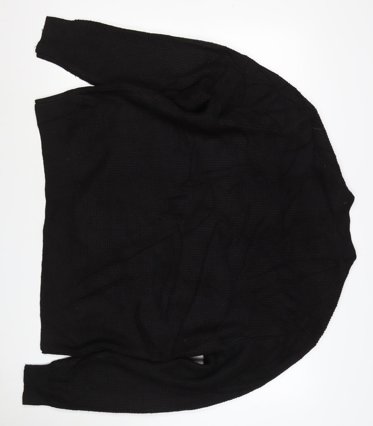 Marks and Spencer Women’s Black L Shawl Collar Waffle Knit Cardigan