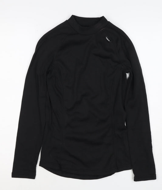 Wedze Women’s Black Size 12 Stretch Ski Base Layer Long Sleeve Top