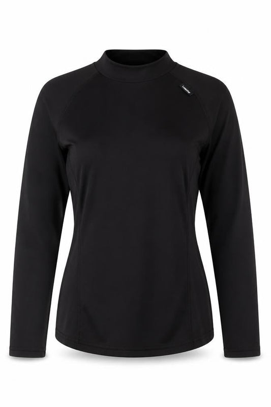 Wedze Women’s Black Size 12 Stretch Ski Base Layer Long Sleeve Top