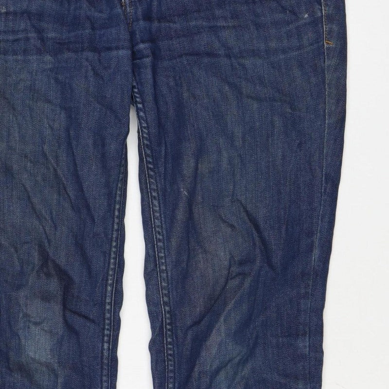 Benetton Women’s Blue Slim Straight Jeans W30 Stretch Denim