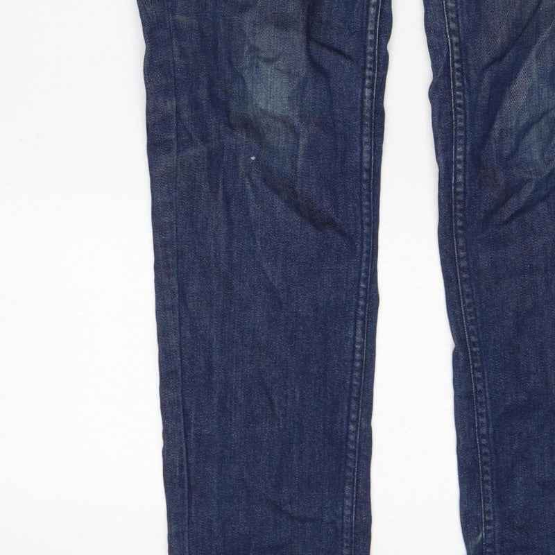 Benetton Women’s Blue Slim Straight Jeans W30 Stretch Denim
