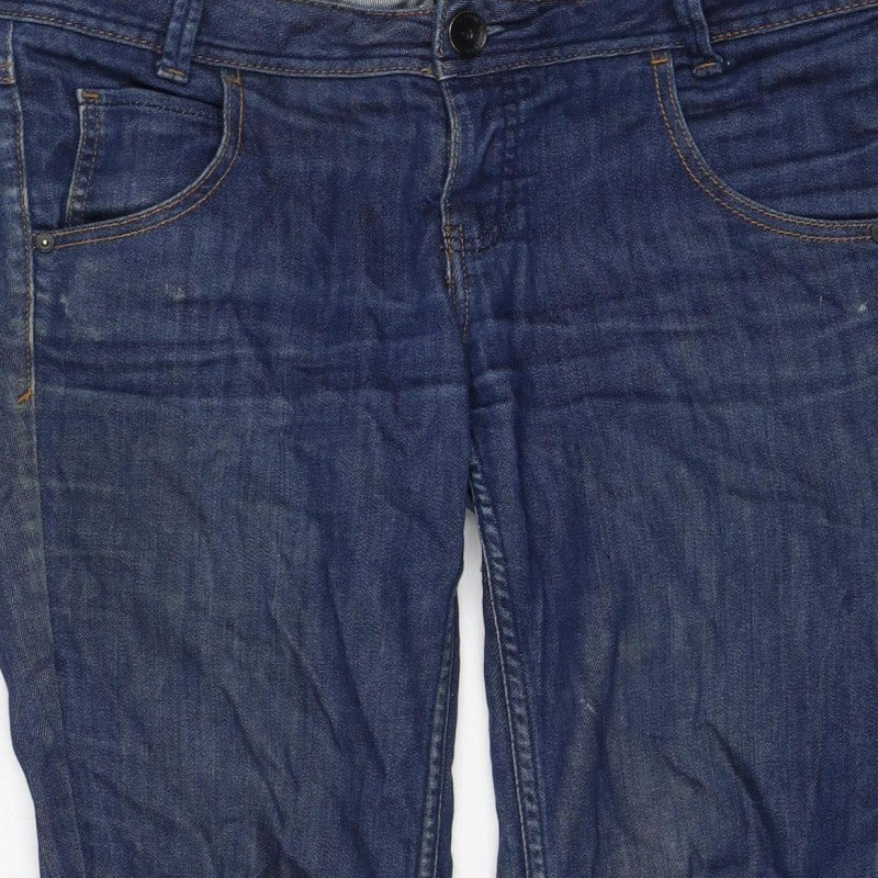 Benetton Women’s Blue Slim Straight Jeans W30 Stretch Denim