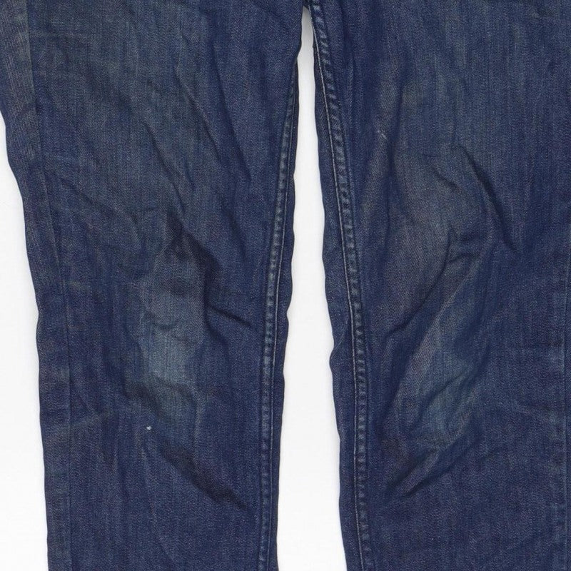 Benetton Women’s Blue Slim Straight Jeans W30 Stretch Denim