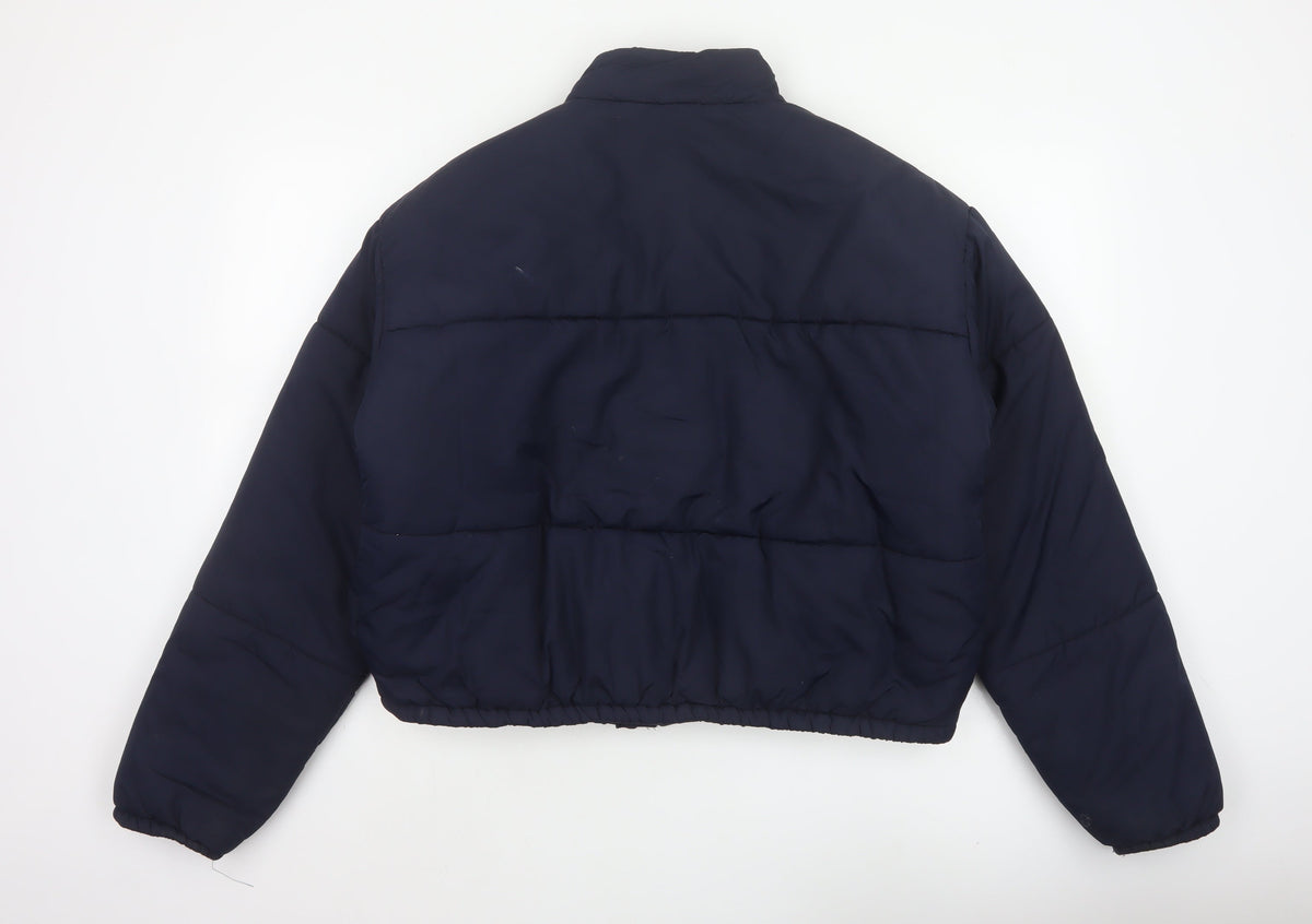 Juicy Couture Sport Women’s Blue XL Puffer Jacket Logo Full Zip