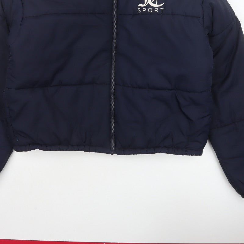 Juicy Couture Sport Women’s Blue XL Puffer Jacket Logo Full Zip