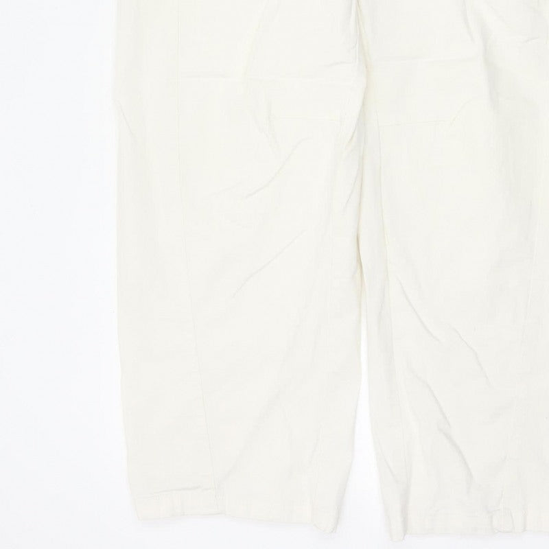 Marks & Spencer Women Ivory Size 12 Regular Tapered Trousers